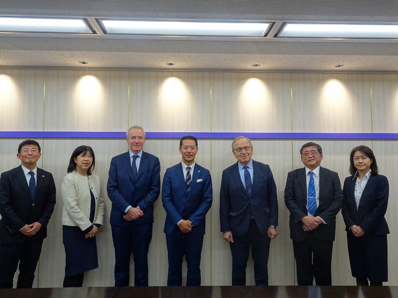 Mr. Erkki Liikanen, Chair of the IFRS Foundation Trustees and Mr. Michel Madelain, Managing Director of the IFRS Foundation visit JICPA